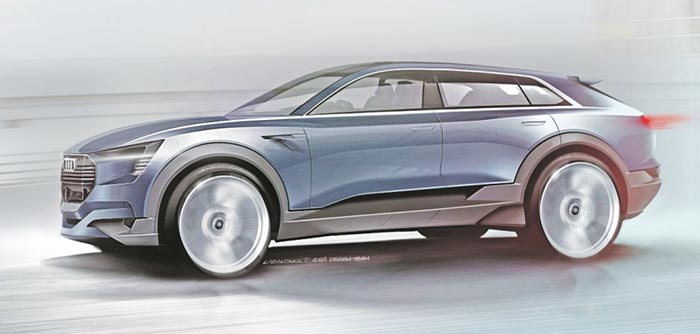 Audi E-Tron Quattro фото внешнего вида Audi E-Tron Quattro: новинки автосалона во Франкфурте