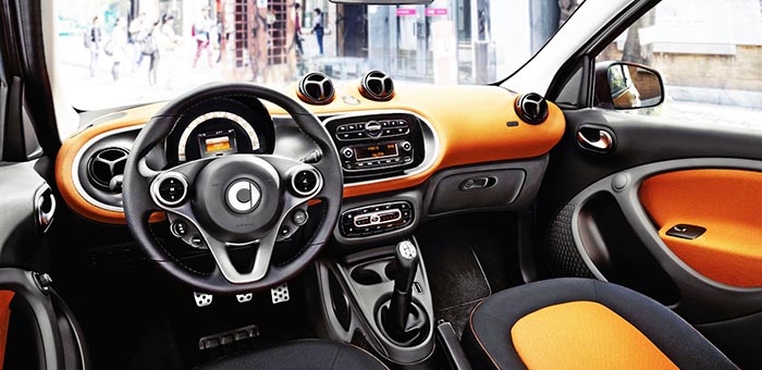 Интерьер нового Смарт Фо Ту Smart ForTwo
