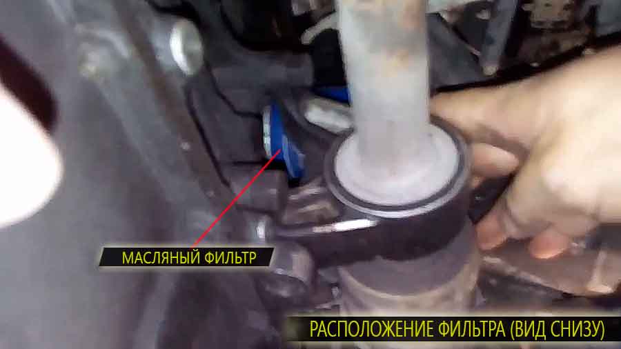 Расположение масляного фильтра в Хонда Стрим