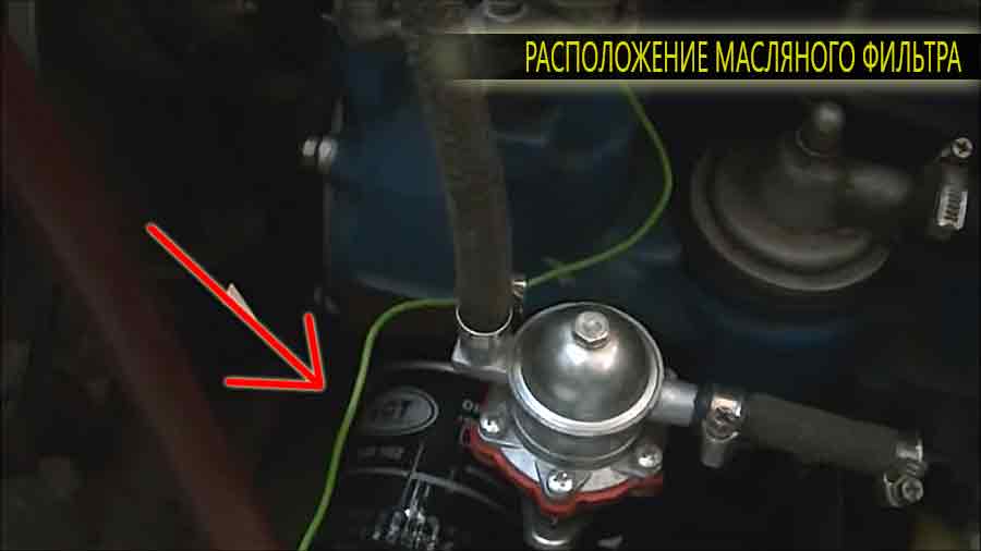 Расположение масляного фильтра