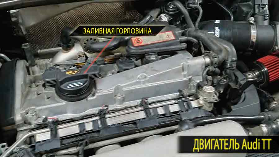 Так выглядит двигатель Ауди ТТ