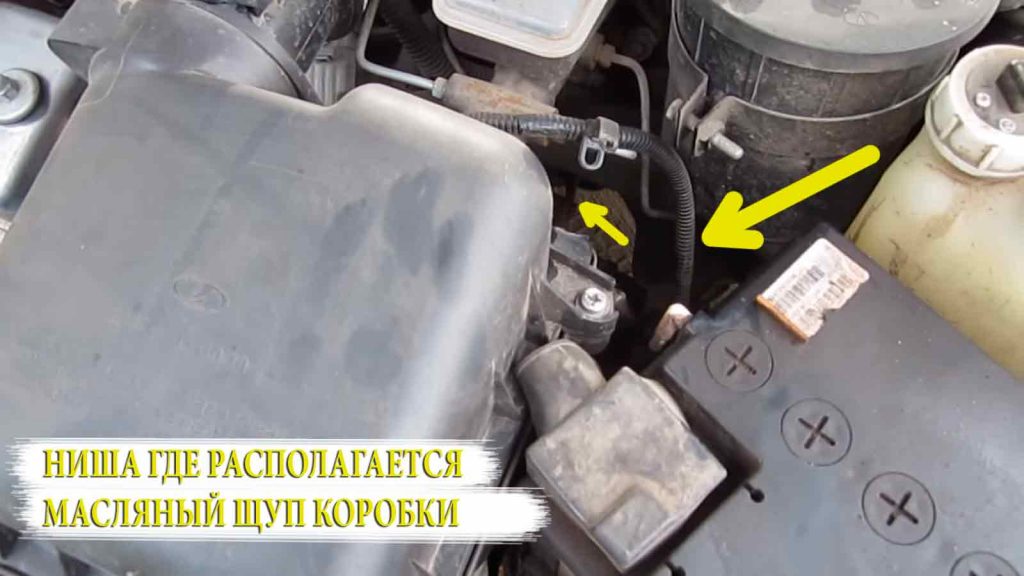 Расположение щупа