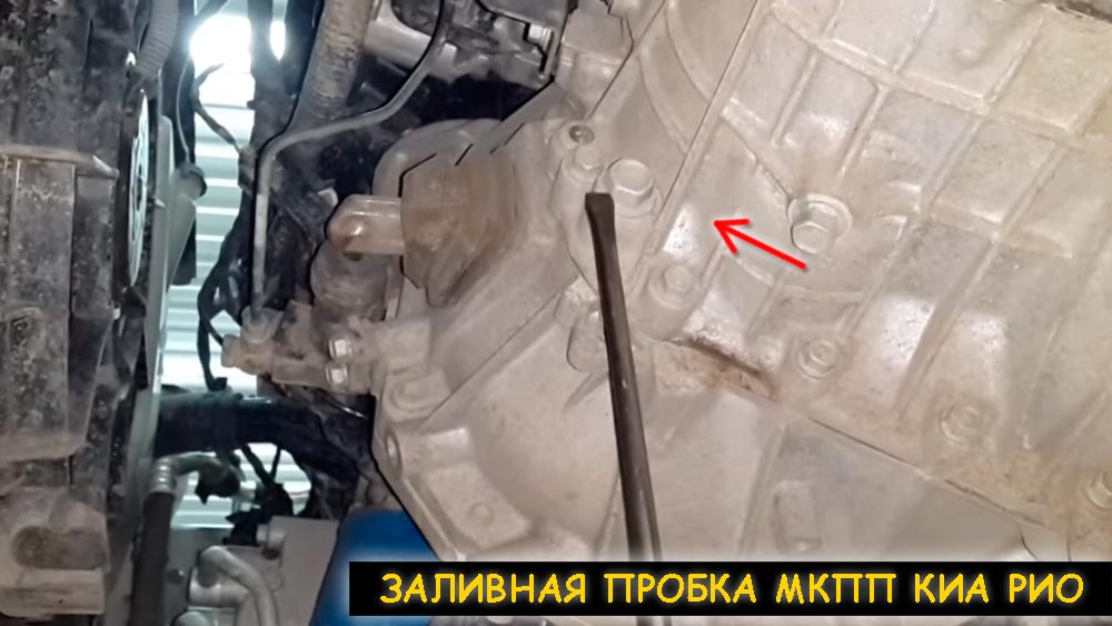 Заливное отверстие МКПП Киа Рио